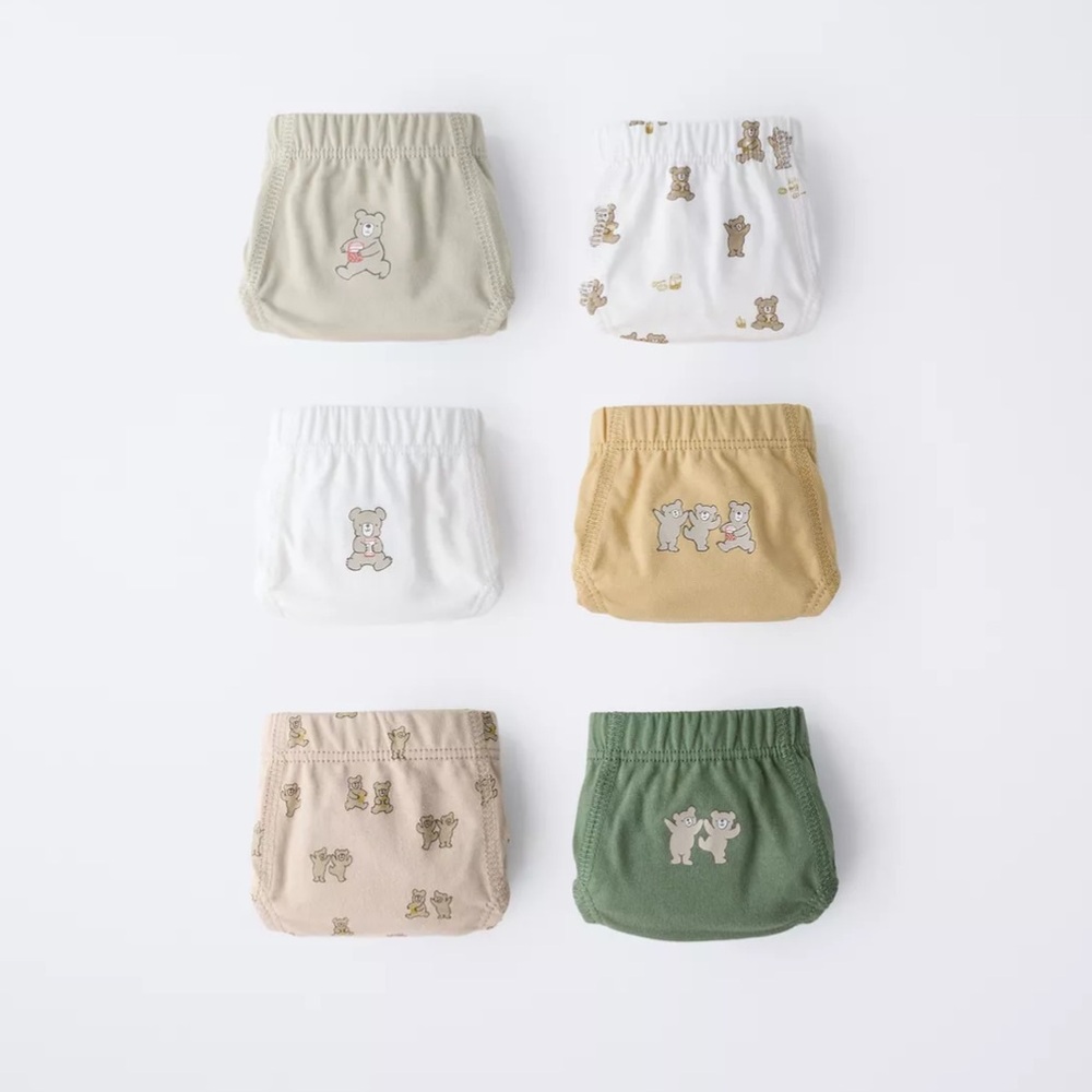 ZARA SIX-PACK OF BEAR UNDERWEAR